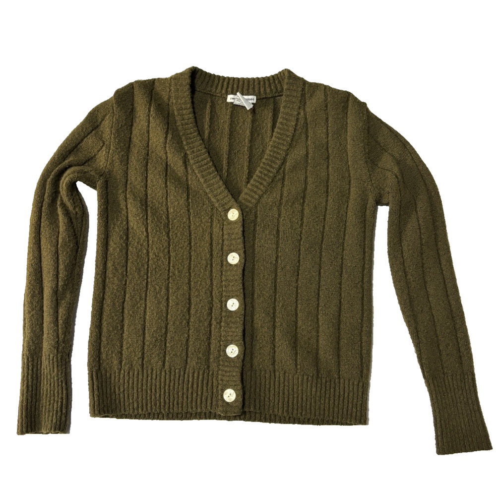 Sweet Romeo Women's Sm Green Cardigan‎ Sweater Preppy Academia Fall Schoolgirl